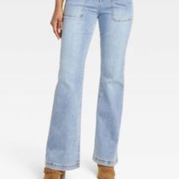 Knox Rose Women's Flare Light Blue Jeans - Picture 2 of 5